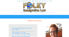 Desktop Screenshot of foleyimmigrationlaw.com