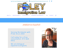 Tablet Screenshot of foleyimmigrationlaw.com